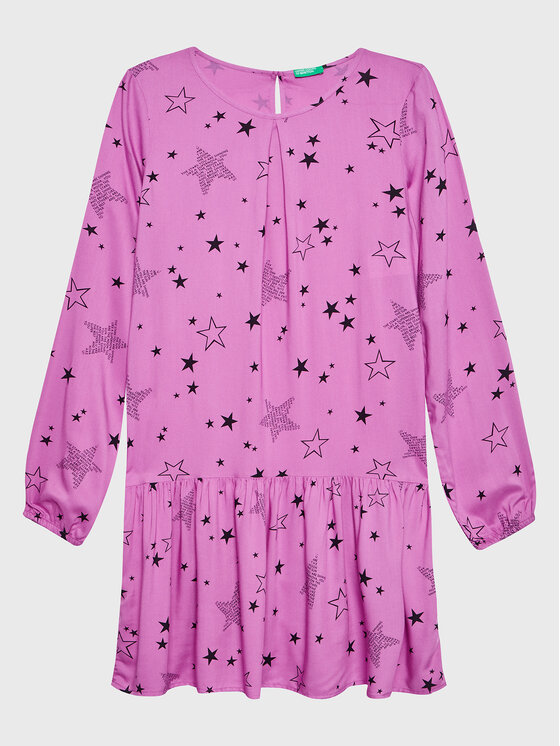 United Colors Of Benetton Ежедневна рокля 4C0PCV010 Розов Relaxed Fit за Момичета цена