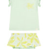 United Colors Of Benetton Комплект тишърт и панталонки 3O7SAK015 Зелен Regular Fit за Момичета цена