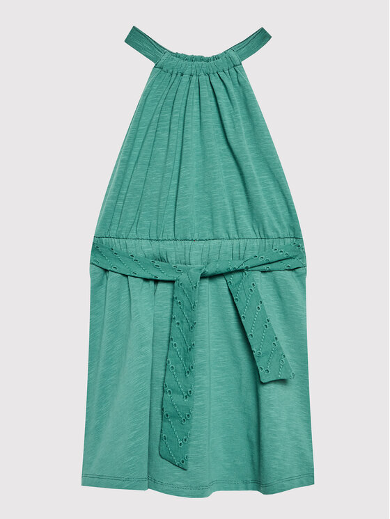 United Colors Of Benetton Лятна рокля 3LHACV003 Зелен Regular Fit за Момичета цена