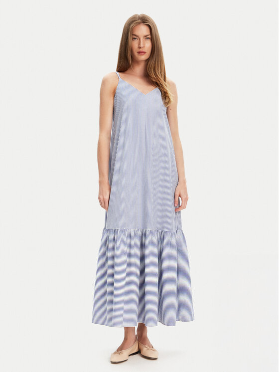 United Colors Of Benetton Лятна рокля 4SZRDV0B8 Син Relaxed Fit за Жени цена