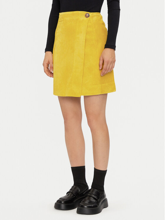 United Colors Of Benetton Мини пола 4Q5GD0048 Жълт Regular Fit за Жени цена