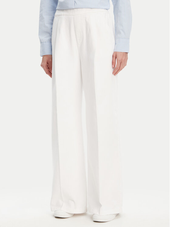 United Colors Of Benetton Панталони тип палацо 4DUKDF01B Бял Wide Leg за Жени цена