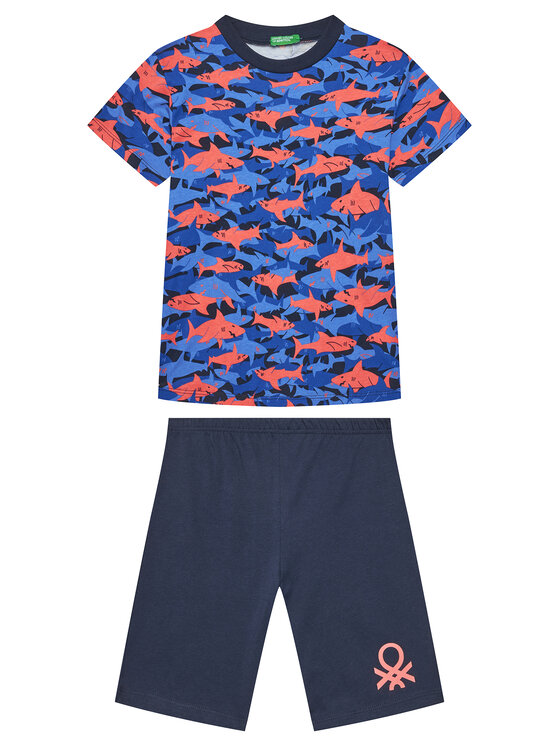 United Colors Of Benetton Пижама 3X0Y0P08Q Тъмносин Relaxed Fit за Момчета цена