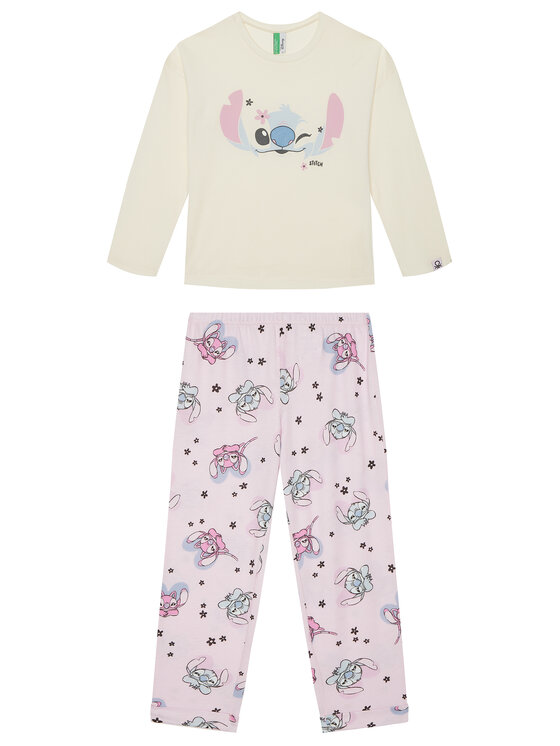 United Colors Of Benetton Пижама 3Y5E0P08E Розов Regular Fit за Момичета цена