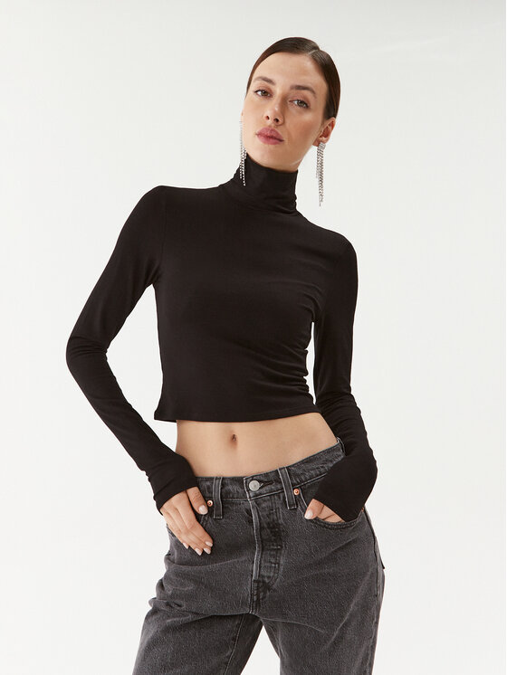United Colors Of Benetton Поло 35JBD200N Черен Slim Fit за Жени цена