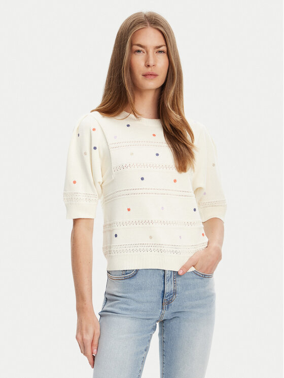 United Colors Of Benetton Пуловер 10C1E10DO Бежов Regular Fit за Жени цена