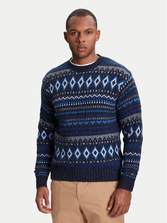 United Colors Of Benetton Пуловер 1137K107V Син Regular Fit за Мъже цена