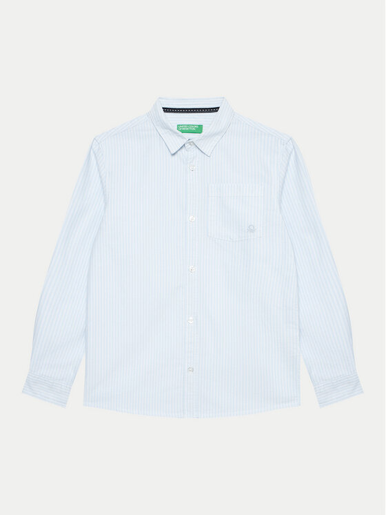 United Colors Of Benetton Риза 547NCQ03D Син Regular Fit за Момчета цена