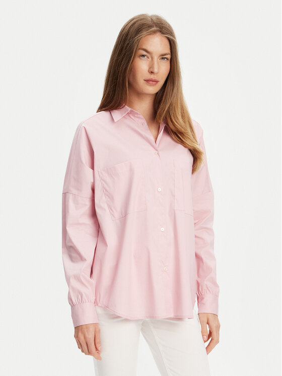 United Colors Of Benetton Риза 54KXDQ0B2 Розов Oversize за Жени цена