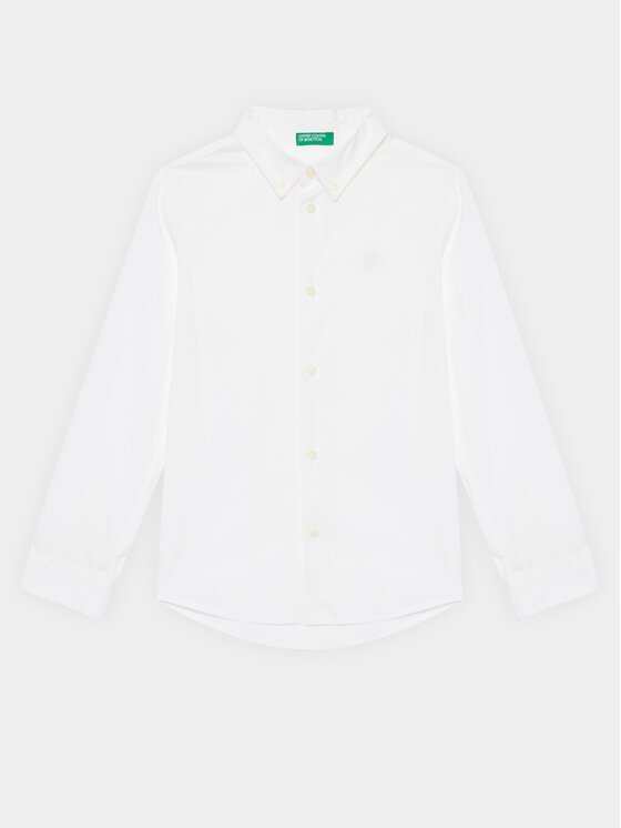 United Colors Of Benetton Риза 5AWRCQ01M Бял Regular Fit за Момчета цена