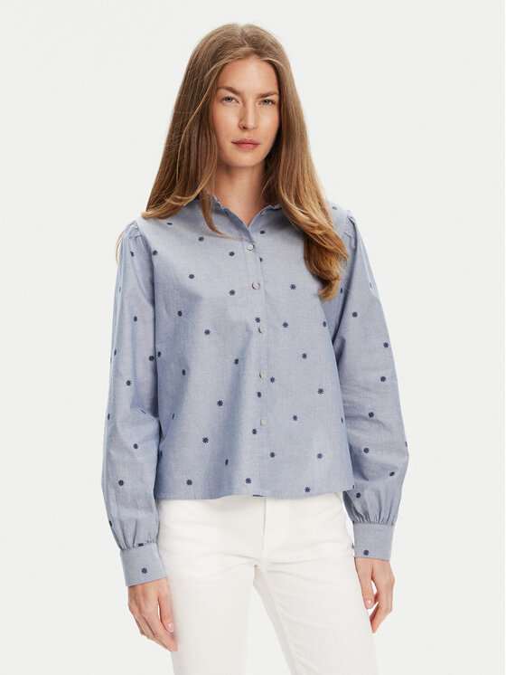 United Colors Of Benetton Риза 5D51DQ0BF Син Regular Fit за Жени цена