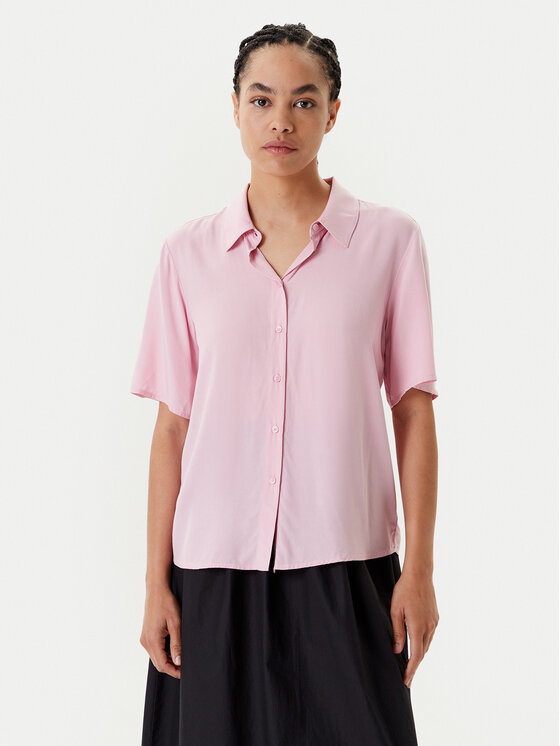 United Colors Of Benetton Риза 5WPWDQ0B1 Розов Regular Fit за Жени цена