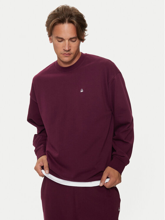 United Colors Of Benetton Суитшърт 342ZU1093 Виолетов Regular Fit за Мъже цена
