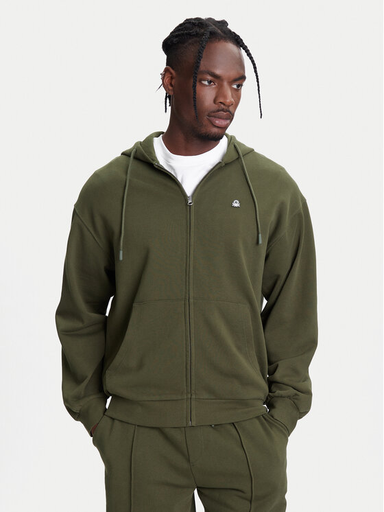 United Colors Of Benetton Суитшърт 342ZU500P Зелен Regular Fit за Мъже цена