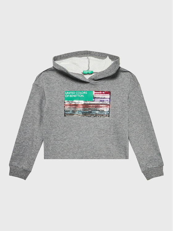 United Colors Of Benetton Суитшърт 35TMC201N Сив Relaxed Fit за Момичета цена