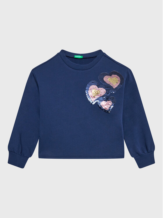 United Colors Of Benetton Суитшърт 3J68C10AN Тъмносин Regular Fit за Момичета цена