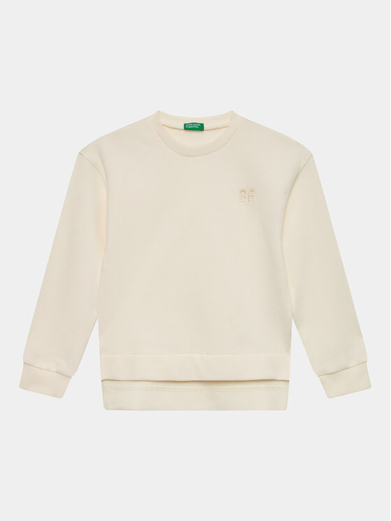 United Colors Of Benetton Суитшърт 3J68C10E1 Екрю Relaxed Fit за Момичета цена