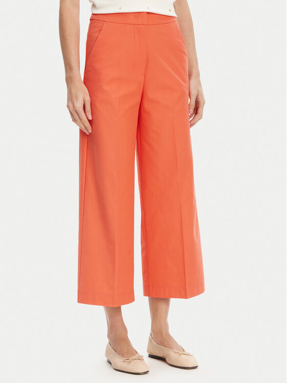 United Colors Of Benetton Текстилни панталони 42A8DF08R Оранжев Wide Leg за Жени цена