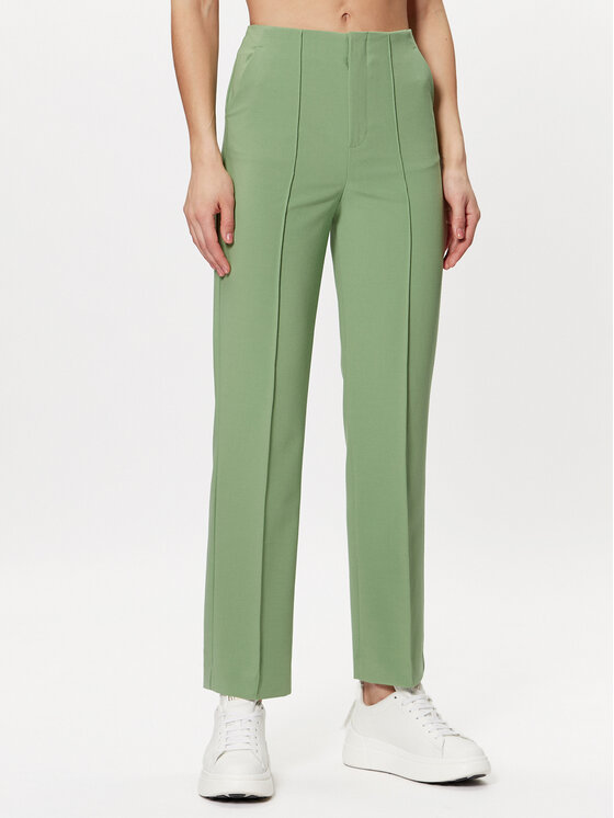 United Colors Of Benetton Текстилни панталони 4LKVDF037 Зелен Straight Fit за Жени цена