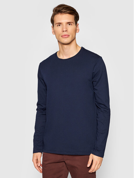 United Colors Of Benetton Тениска с дълъг ръкав 3U53J1F05 Тъмносин Relaxed Fit за Мъже цена