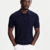 United Colors Of Benetton Тениска с яка и копчета 1198U301H Тъмносин Regular Fit за Мъже цена