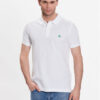 United Colors Of Benetton Тениска с яка и копчета 3089J3179 Бял Regular Fit за Мъже цена