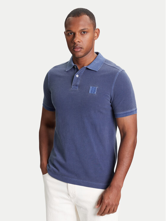 United Colors Of Benetton Тениска с яка и копчета 3089U302D Син Regular Fit за Мъже цена