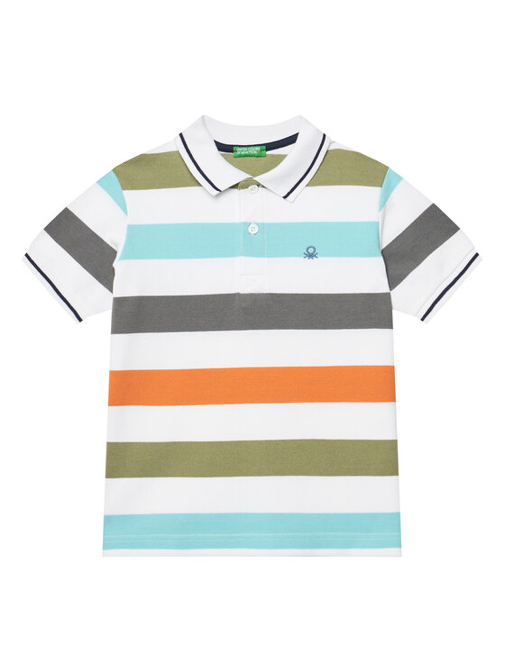 United Colors Of Benetton Тениска с яка и копчета 39QAC301T Цветен Regular Fit за Момчета цена