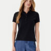 United Colors Of Benetton Тениска с яка и копчета 3TQJD300W Черен Slim Fit за Жени цена