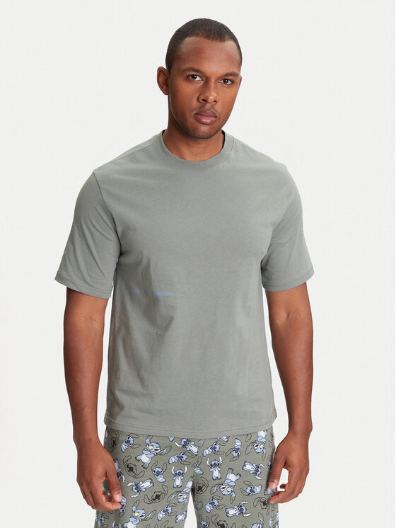 United Colors Of Benetton Тишърт 30964M01W Сив Regular Fit за Мъже цена