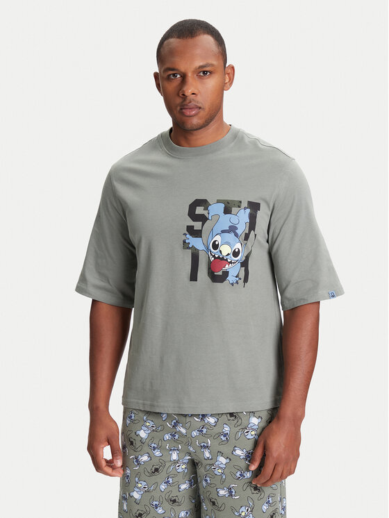 United Colors Of Benetton Тишърт 30964M01Y Сив Relaxed Fit цвят на ниска цена