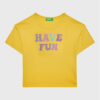 United Colors Of Benetton Тишърт 3096C10AV Жълт Regular Fit за Момичета цена