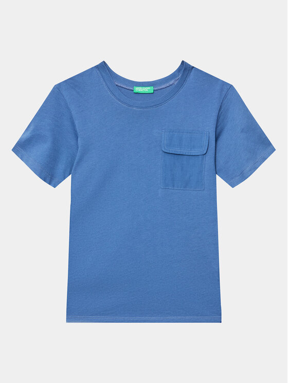 United Colors Of Benetton Тишърт 3096G1097 Син Regular Fit за Момчета цена
