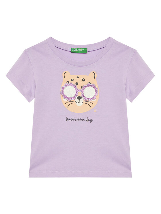 United Colors Of Benetton Тишърт 3096G10J8 Виолетов Regular Fit за Момичета цена