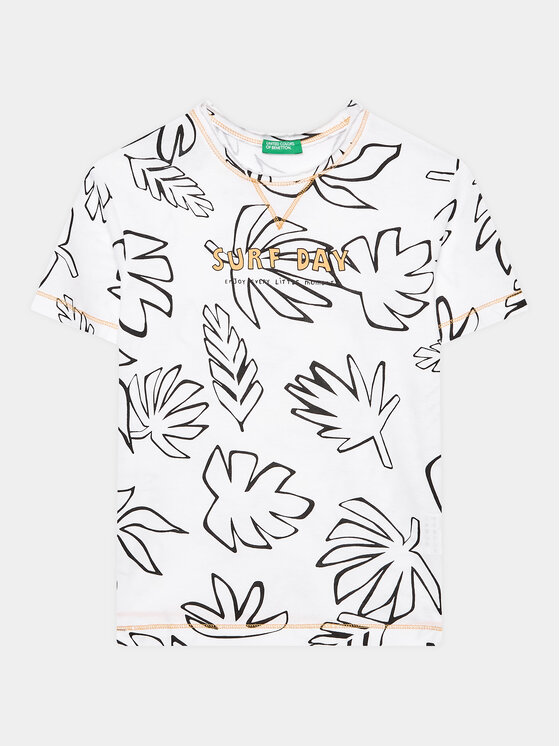 United Colors Of Benetton Тишърт 34D3G109I Бял Regular Fit за Момчета цена