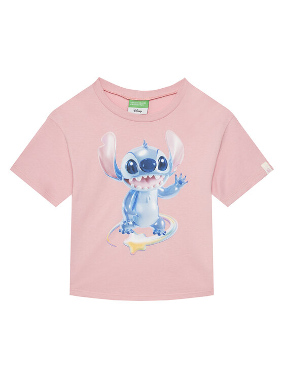 United Colors Of Benetton Тишърт 35RYC10MV Розов Boxy Fit за Момичета цена