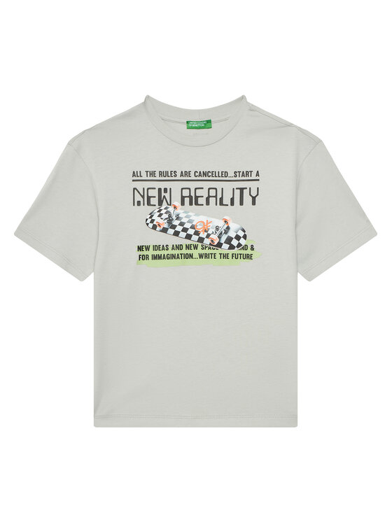 United Colors Of Benetton Тишърт 35RYC10NC Сив Regular Fit за Момчета цена