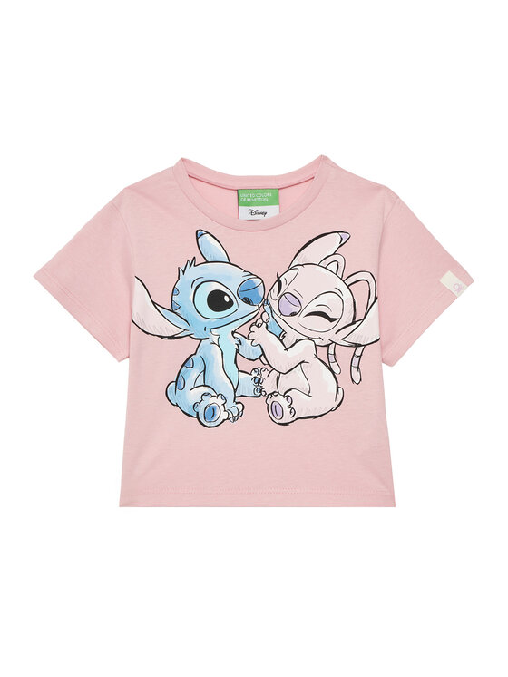United Colors Of Benetton Тишърт 35RYG10HQ Розов Regular Fit за Момичета цена