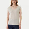 United Colors Of Benetton Тишърт 37UJE16B1 Бежов Regular Fit за Жени цена