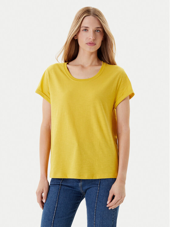 United Colors Of Benetton Тишърт 3BVXD109F Жълт Regular Fit за Жени цена