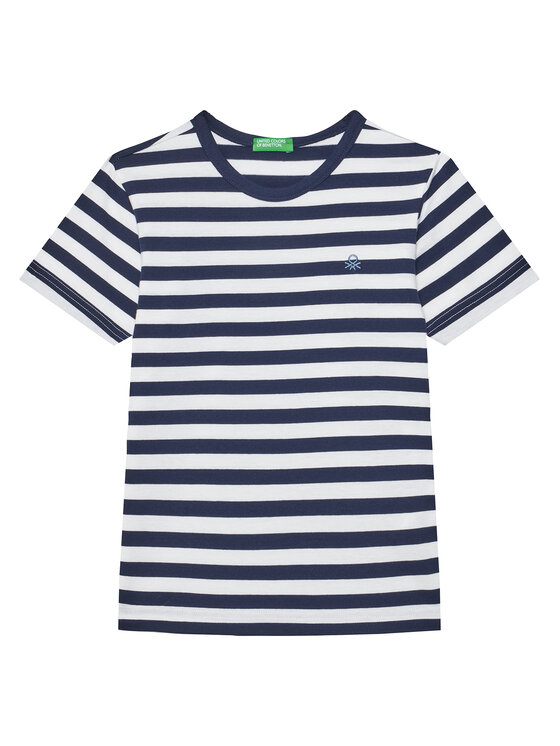 United Colors Of Benetton Тишърт 3FHXC10MW Тъмносин Regular Fit за Момчета цена