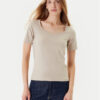 United Colors Of Benetton Тишърт 3FJHD401P Бежов Slim Fit за Жени цена