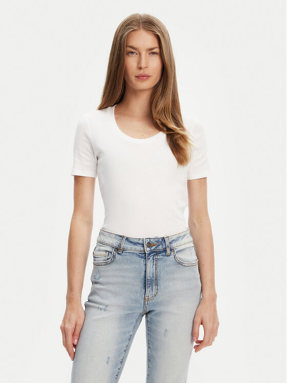 United Colors Of Benetton Тишърт 3GA2D1066 Бял Slim Fit за Жени цена