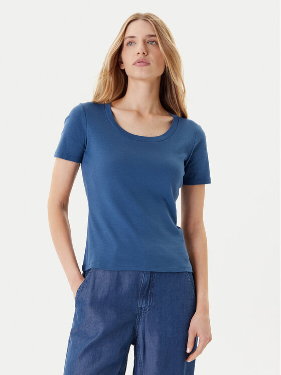 United Colors Of Benetton Тишърт 3GA2D1066 Тъмносин Slim Fit за Жени цена