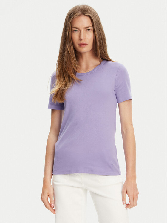 United Colors Of Benetton Тишърт 3GA2E16A0 Виолетов Regular Fit за Жени цена
