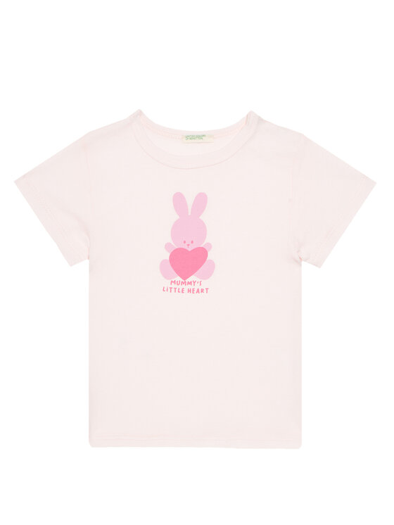 United Colors Of Benetton Тишърт 3I1XA1067 Розов Regular Fit за Момичета цена