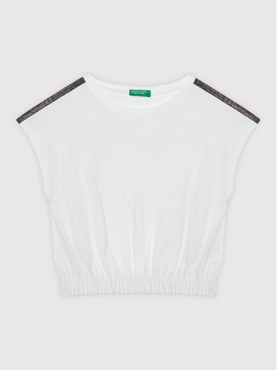 United Colors Of Benetton Тишърт 3I1XC102T Бял Regular Fit за Момичета цена