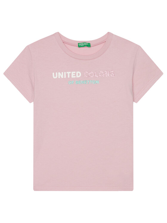 United Colors Of Benetton Тишърт 3I1XC10MZ Розов Regular Fit за Момичета цена