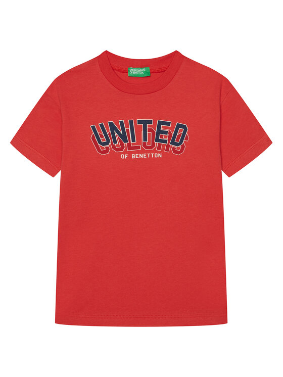 United Colors Of Benetton Тишърт 3I1XC10N3 Червен Regular Fit за Момчета цена