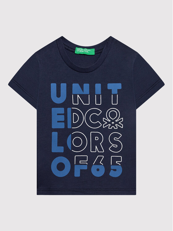 United Colors Of Benetton Тишърт 3I1XG100G Тъмносин Regular Fit за Момчета цена